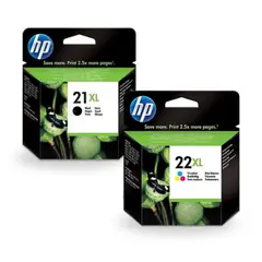 HP - Kit Tinta 21XL 22XL Negro Tricolor