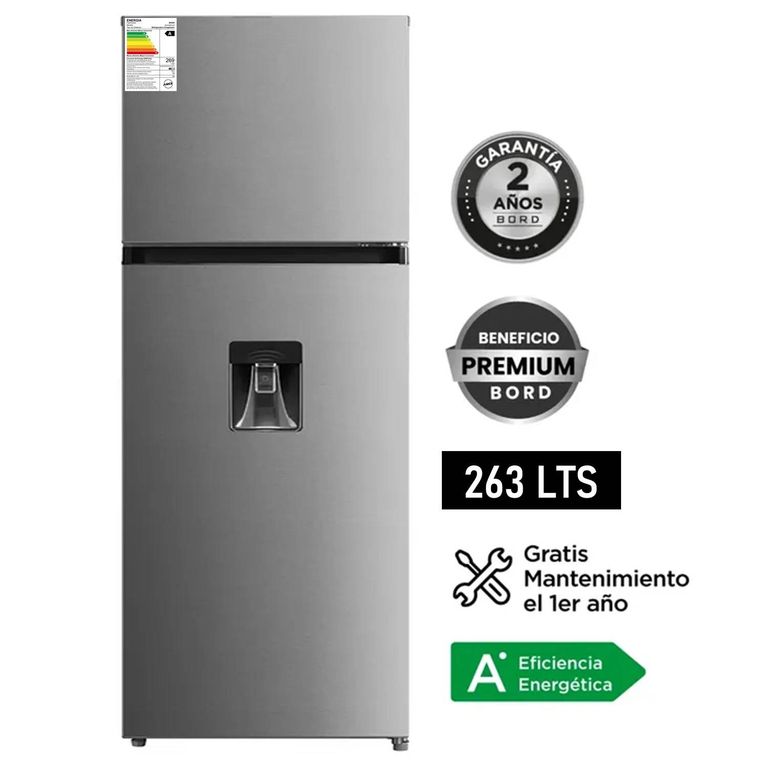 Refrigeradora 263LT No Frost con dispensador de agua RE263NFSD-M Silver