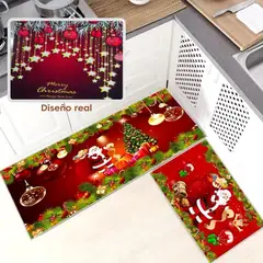 SALA FABULOSA - Alfombra De Cocina 2 Pzs Absorvente/antideslizante Golden star