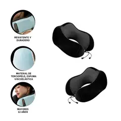 RYBIU IMPORT - Almohadin para Cuarto en Negro Y+Regalo Ligas para Peinar