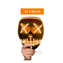 GENERICO - Careta Vistosa en Color Naranja Y+Regalo Ligas para Peinar