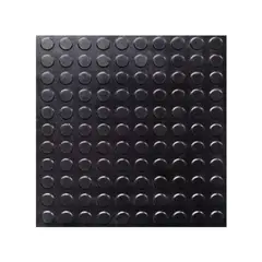 QRUBBER - Piso Antideslizante De Caucho Estoperol Color Negro 50cm x 50cm x 3mm