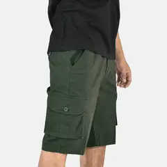 YONISTERS CLOTHING - Short Drill Cargo Stretch Verde