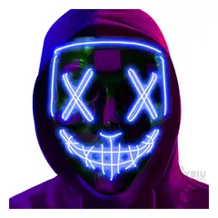 GENERICO - Careta Iluminada para Fiestas Azul Y+Post-it Adhesivos