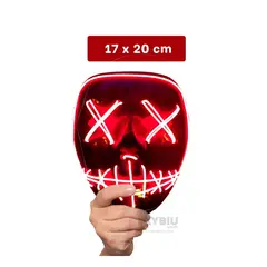 GENERICO - Careta Vistosa en Color Rojo Y+Regalo Ligas para Peinar