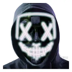 GENERICO - Careta Iluminada para Fiestas Blanco Y+Post-it Adhesivos