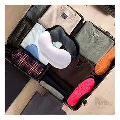 GENERICO - Cojin Comodo de Viajes en Color Celeste Y+Gift Stickers