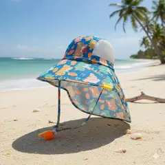 GENERICO - Sombrero con Silbato Diseño de Dinosaurios Azul