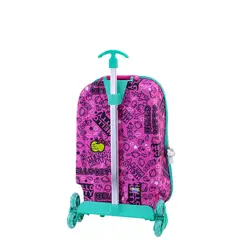 SCOOL - Set Maleta Full 3D EVA Triple Rueda Ranger - HELLO KITTY