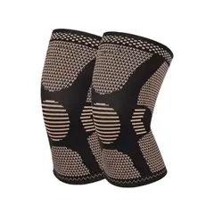 GENERICO - Rodillera con Fibra Cobre Unisex Talla S - par