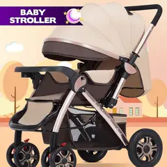 GENERICO - Coche plegable stroller BEIGE 360°