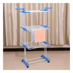 GENERICO - Tendedero de Ropa Plegable 3 Niveles en Color Celeste