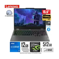 LENOVO - LAPTOP LOQ I7-13650HX 12GB 512GB RTX 3050 6GB 15.6" FHD 144HZ FREEDOS 15IRX9 (83DV00FHLM)