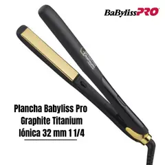 BABYLISS PRO - Plancha Graphite Titanium Iónica 32 mm 1 1/4 - BGT183PE
