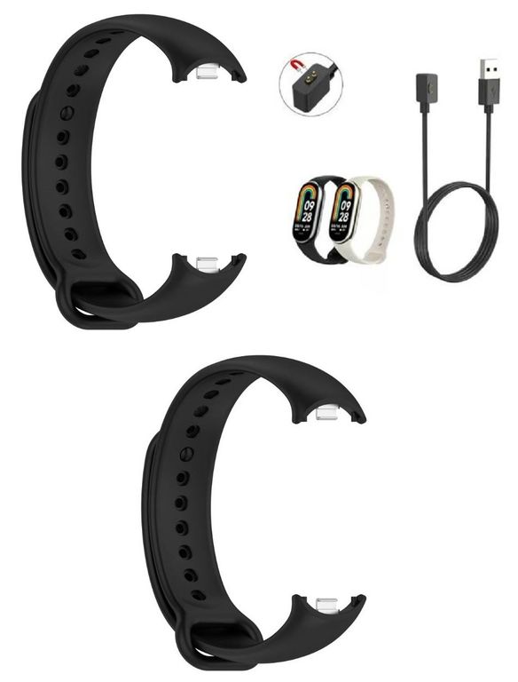 Cargador + 2 correas para Xiaomi Mi Band 8, 9, 10