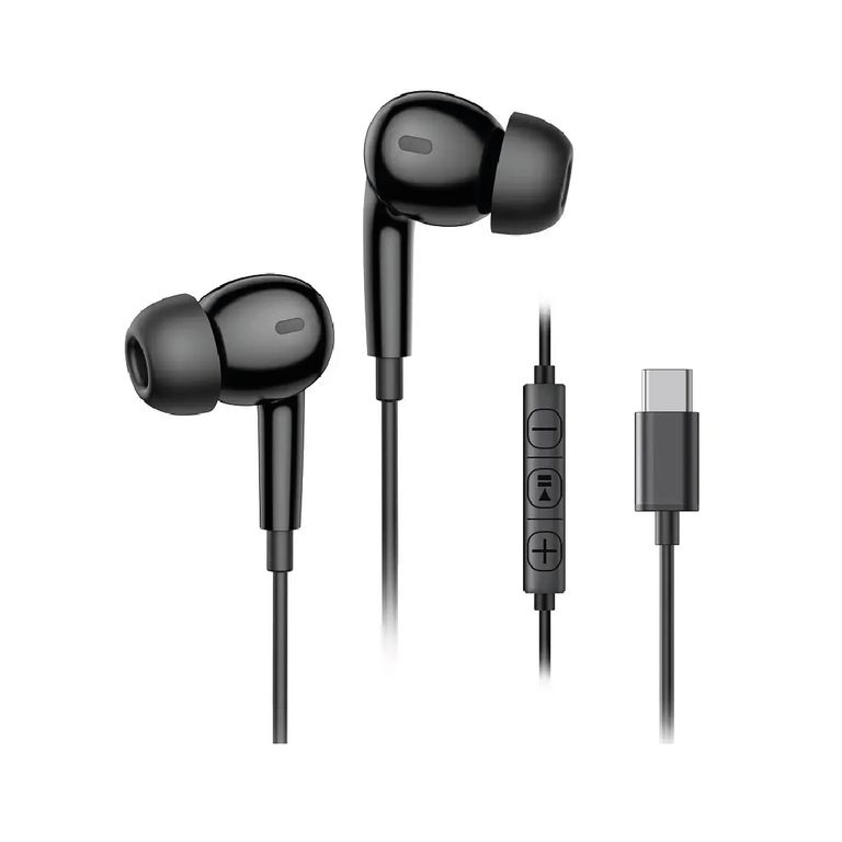 Audífonos NB-A01 con Cable tipoC para móvil y Tablet - Negro