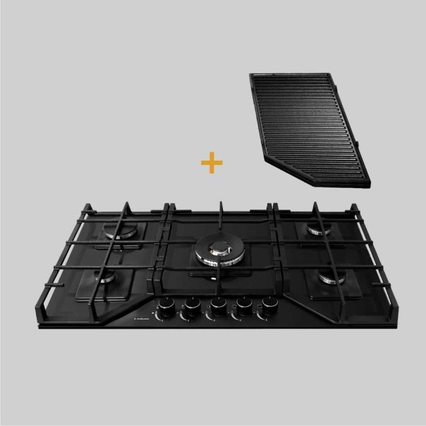 ENCIMERA A GAS VIDRIO TEMPLADO SOLCO066 + PARRILLA SOLPAR001