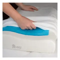 RYBIU IMPORT - Almohada Viscoelastica de Blanco Y+Papel de Regalo