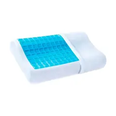 GENERICO - Almohada de Ortopedica Cervical Gel en Color Celeste