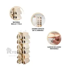 RYBIU IMPORT - Estante de Zapatos en Tono Crema Y+Post-it Adhesivos