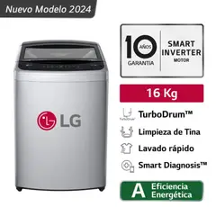 LG - Lavadora 16 Kilos Gris Carga Superior Turbo Drum WT16DVTB (2024)