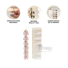 GENERICO - Estante para Calzado en Color Crema Y+Banderitas Adhesivas