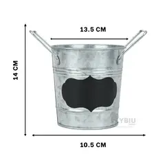 RYBIU IMPORT - Maceta Compacta con Nube en Plateado Y+Regalo Agendita
