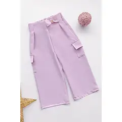 KIDS MASHMELO - Pantalon de Catania con Pinzas Asimetricas para Niña -