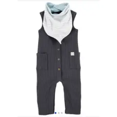 GENERICO - Bodysuit o Bebecrece Carter's con babero para Niño - Plomo - Gris