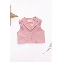 KIDS MASHMELO - Chaleco de Cuadros para niña -