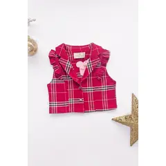 KIDS MASHMELO - Chaleco de Cuadros para niña -