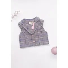 KIDS MASHMELO - Chaleco de Cuadros para niña -