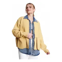 GENERICO - Casaca Mujer Jean Importado Ev-85 Color Amarillo