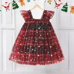 GENERICO - VESTIDO PARA NIÑAS Y BEBÉ DE NAVIDAD