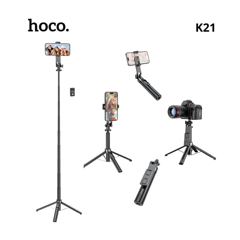 Trípode Soporte 2en1 para Selfie con Bluetooth - K21