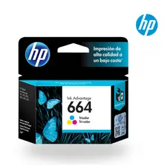 HP - CARTUCHO DE TINTA 664 TRICOLOR (F6V28AL) ORIGINAL