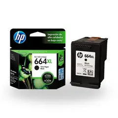 HP - Cartucho de Tinta 664XL Negro F6V31AL Original