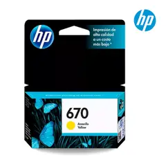 HP - CARTUCHO DE TINTA 670 AMARILLO (CZ116AL) ORIGINAL