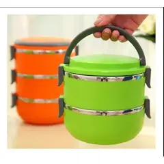 GENERICO - Lonchera térmica acero almuerzo refrigerio-colegio taper 2niveles