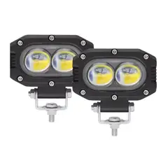 GENERICO - Faros Led Wall Lupa Foco Doble 40w Luz Blanco auto Moto 2pcs