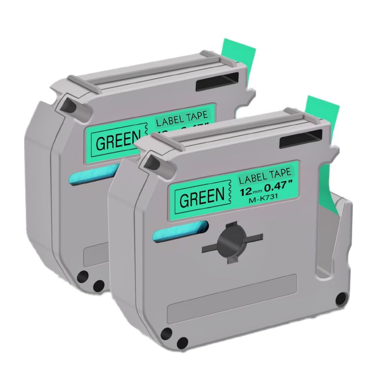 CINTA COMPATIBLE M-K731 NEGRO SOBRE VERDE METALICO