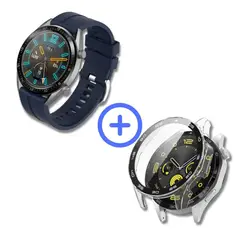 GENERICO - Correa de goma Azul + Case para Smartwatch Huawei GT4 pro