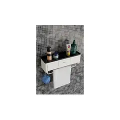 GENERICO - Estante Flotante para Baño con Cajones y Ganchos Adhesivo Transparente