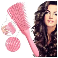 GENERICO - 4 Peines Cepillo Flexible Desenredante para Cabello Rizos Afro