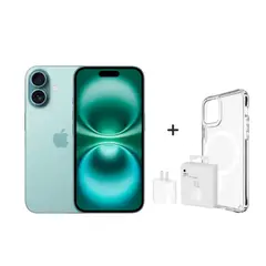 APPLE - IPhone 16 Intelligence 128Gb - Verde Azulado + CARGADOR + CASE