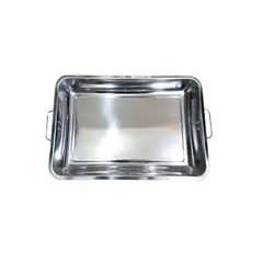 GENERICO - Asadera 45 cm x 35 cm x 7 cm de acero inoxidable