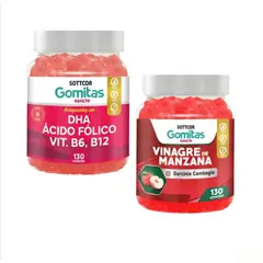 GENERICO - GOMITAS DE VINAGRE DE MANZANA + DHA ACIDO FOLICO SOTTCOR X2