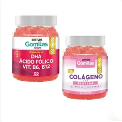 GENERICO - GOMITAS DE COLAGENO CON BIOTINA + DHA ACIDO FOLICO SOTTCOR X2
