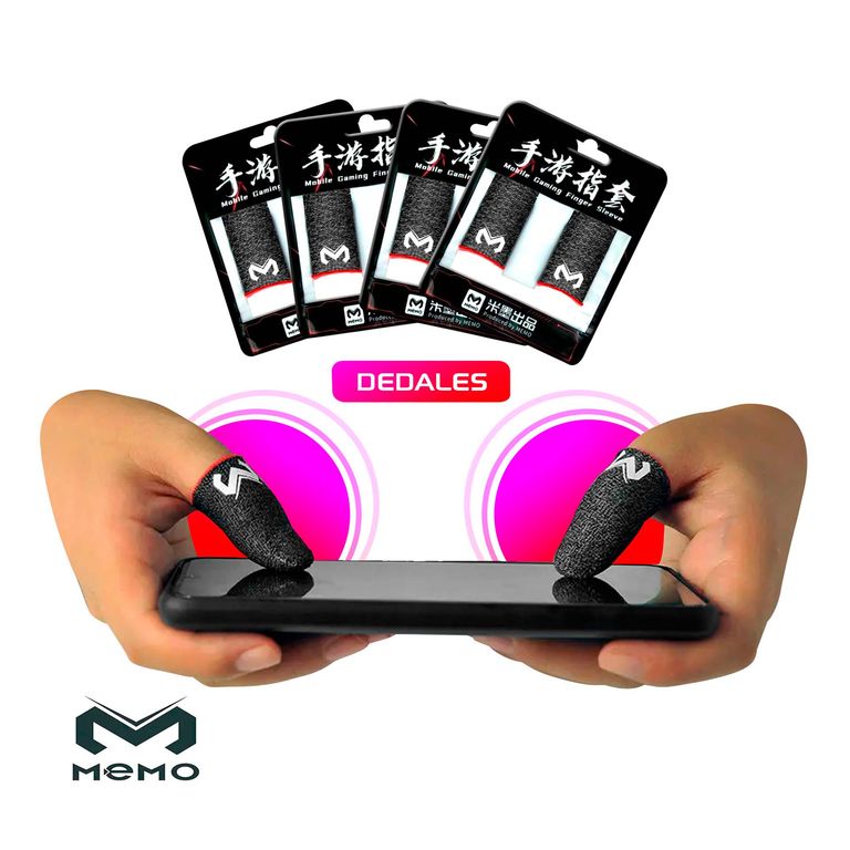 Dedales Gamer Profesionales Fibra Plata 4 Pares FS01