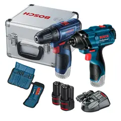 BOSCH - Taladro Atornillador Gsr 120 + Impacto Gdr 120 Aluminio